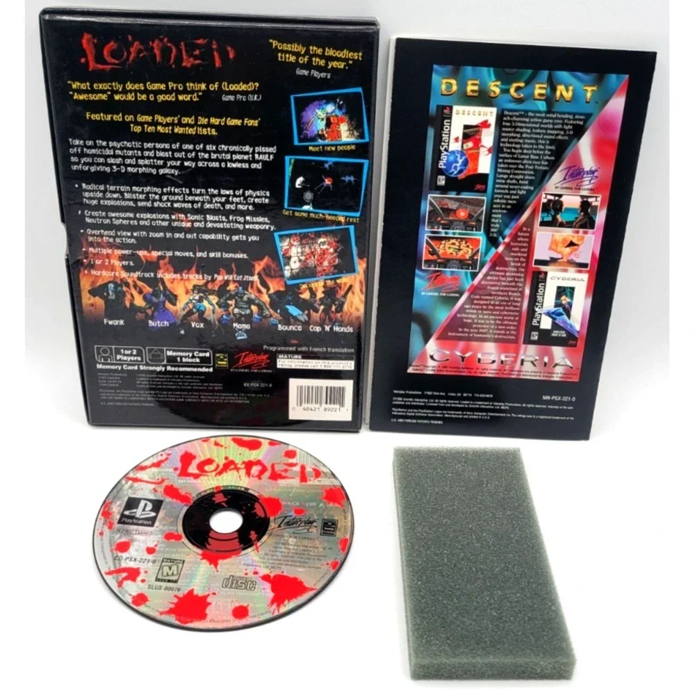 Loaded long box (Sony PlayStation 1 shooter ps1 CIB tested with foam